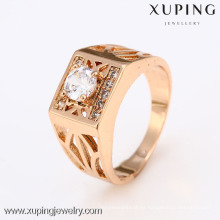 12418-Xuping superventas moderno nuevo estilo oro neutral anillos de joyería